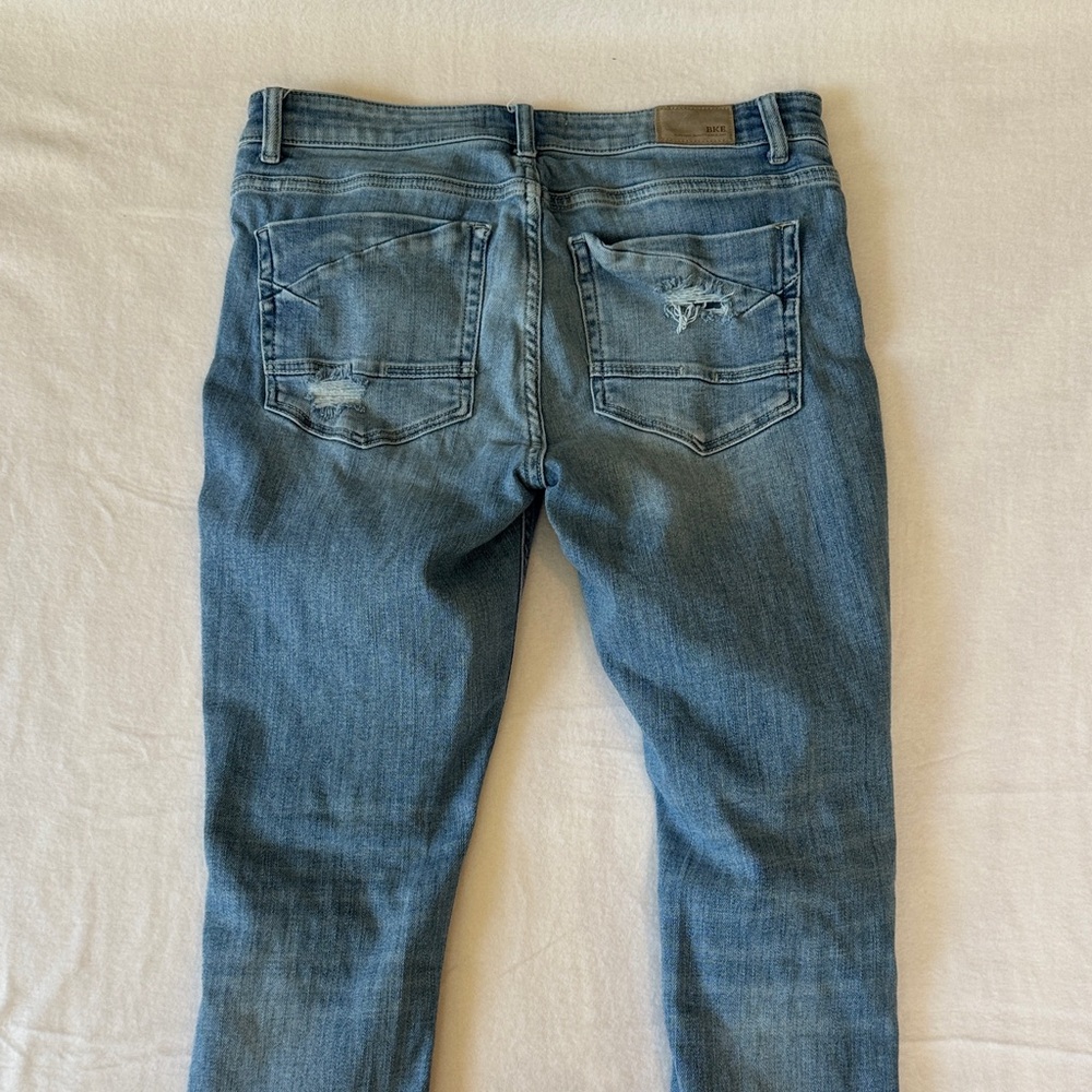 BKE Payton Mid-Rise Skinny Jeans in Light Blue Denim Size: 28x29.5 - Picture 7 of 8